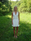 Zosia dress with tie detail – White