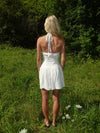 Zosia dress with tie detail – White
