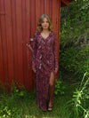 Amy maxi dress with flower pattern - Purple/winered