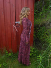 Amy maxi dress with flower pattern - Purple/winered