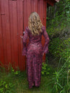 Amy maxi dress with flower pattern - Purple/winered
