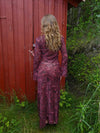 Amy maxi dress with flower pattern - Purple/winered