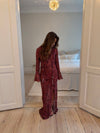 Amy maxi dress with flower pattern - Purple/winered