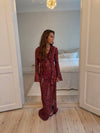 Amy maxi dress with flower pattern - Purple/winered