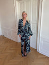 Floral dress with flowers - Navy/white