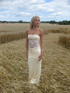 Saxo dress with lace details – Light yellow