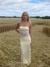 Saxo dress with lace details – Light yellow