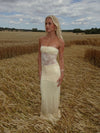 Saxo dress with lace details – Light yellow