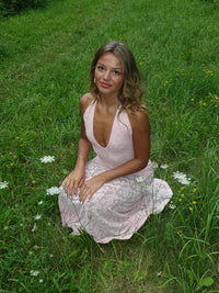 Tulla dress with lace - Light pink