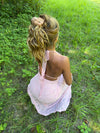 Tulla dress with lace - Light pink