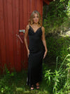 Mirellea dress with lace details – Black