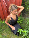 Mirellea dress with lace details – Black