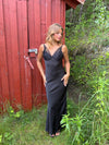 Mirellea dress with lace details – Black