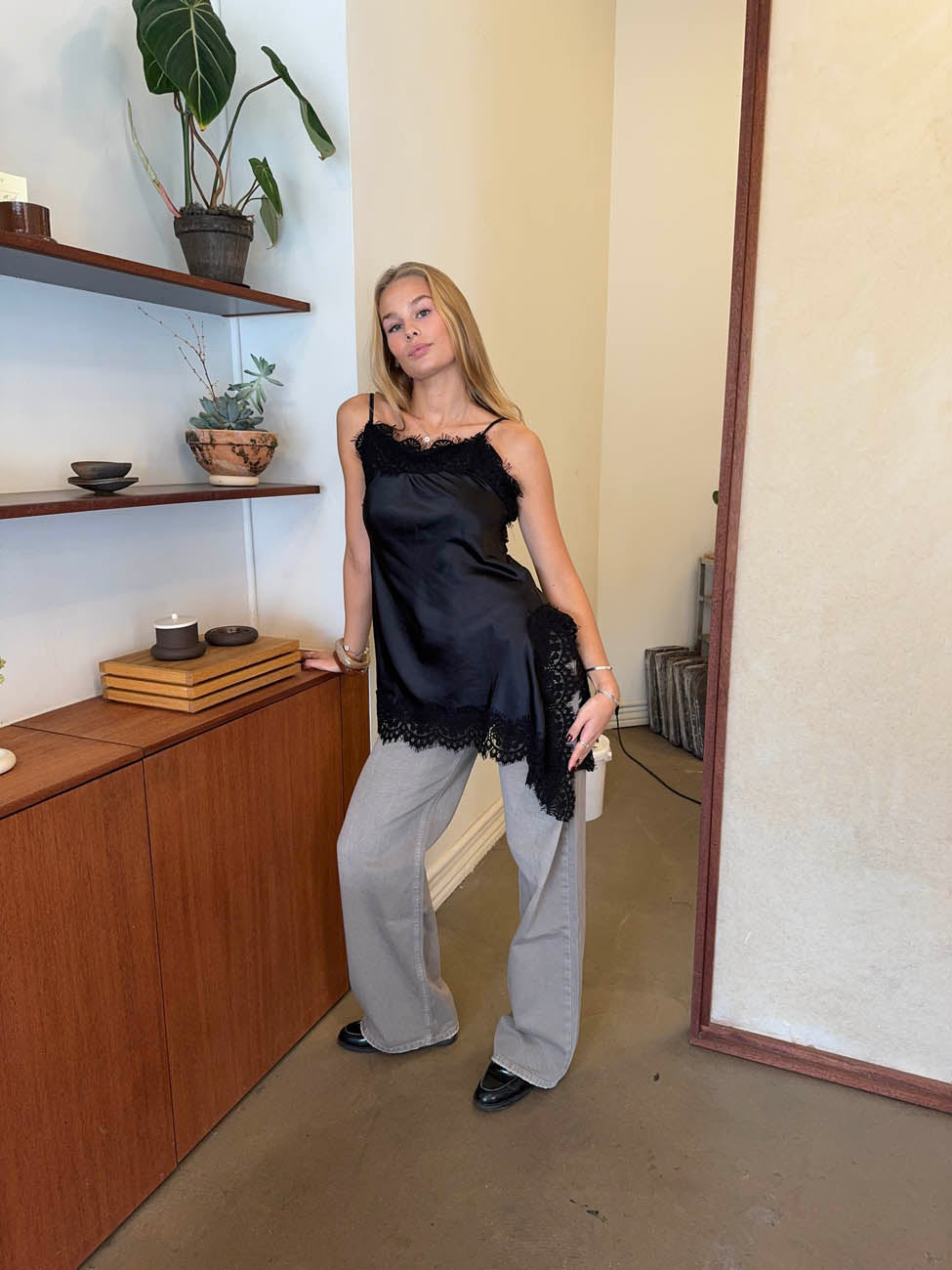 Dixie dress with lace - Black