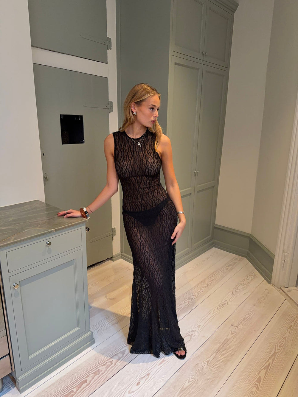 Rosalina dress with lace - Black