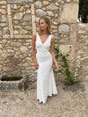 Lana dress with lace - White