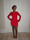 Salline Lace Dress - Red