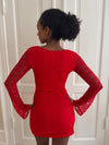 Salline Lace Dress - Red