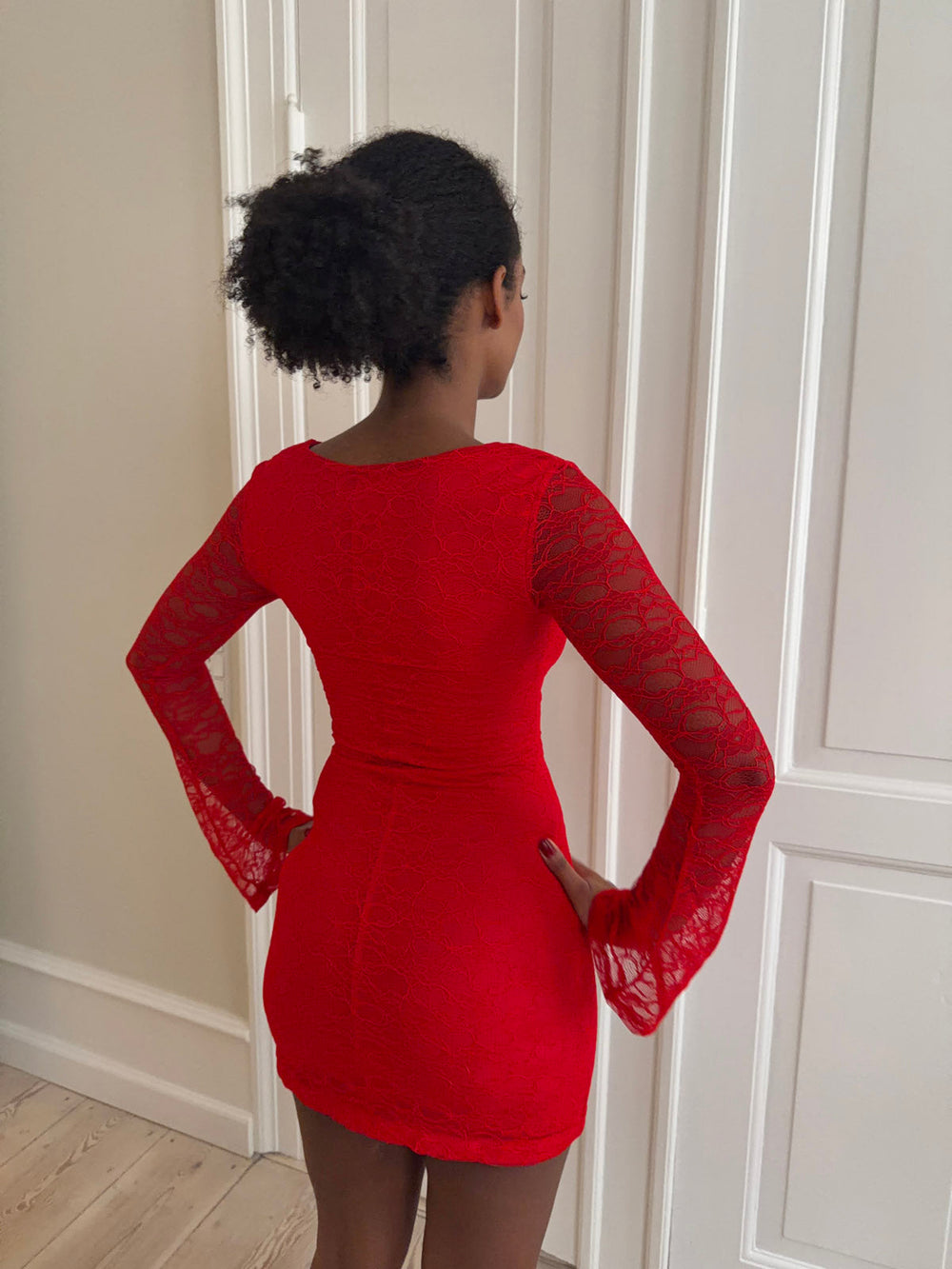 Salline Lace Dress - Red