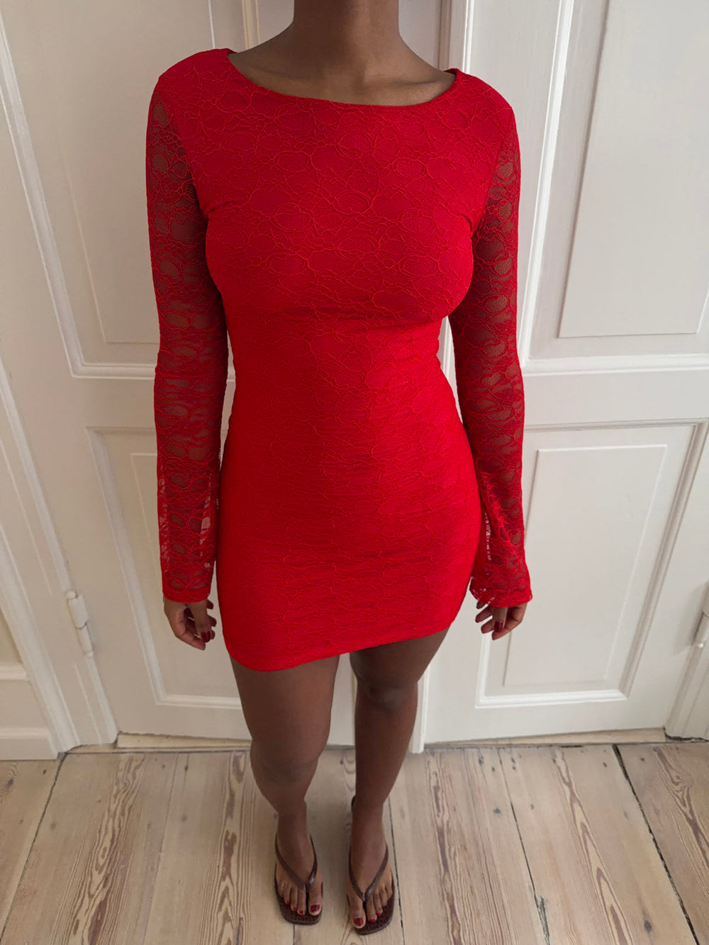 Salline Lace Dress - Red Designbysi.se Salline Lace Dress - Red Designbysi.se
