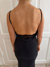 Marajana dress with deep lace back - Black