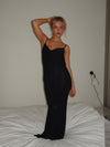 Marajana dress with deep lace back - Black