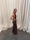 Sotina dress with glitter - Brown