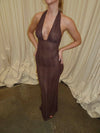 Sotina dress with glitter - Brown