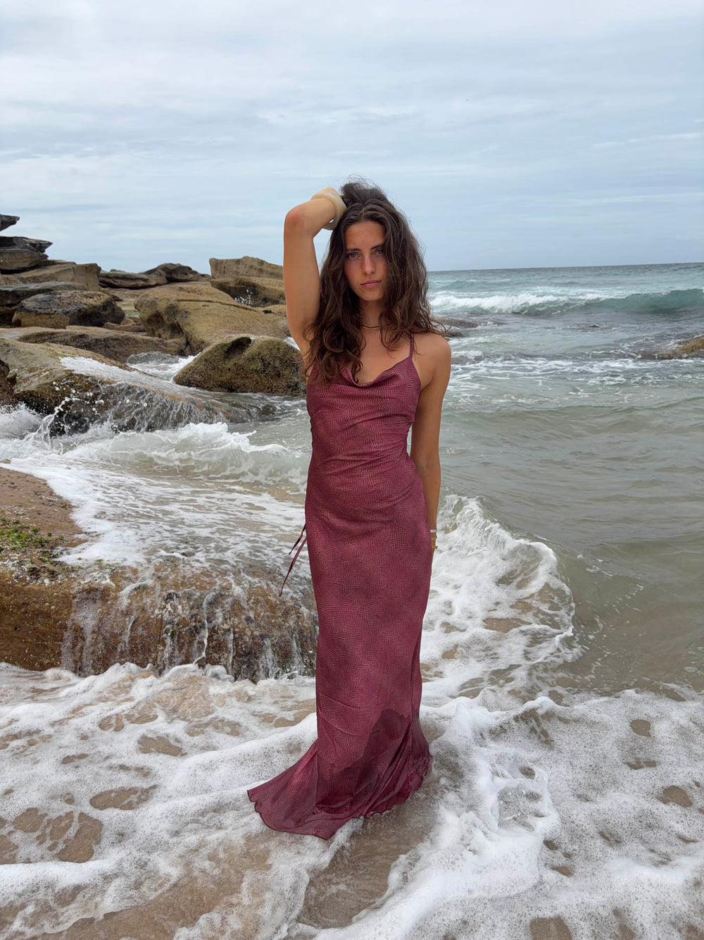 Kianna dress with pattern - Red