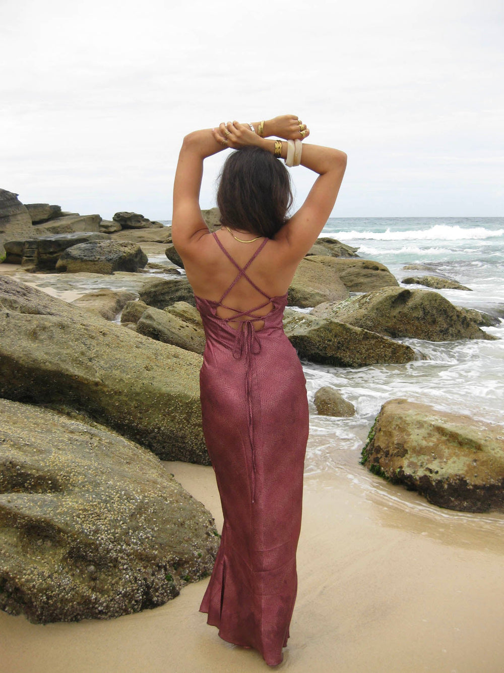 Kianna dress with pattern - Red