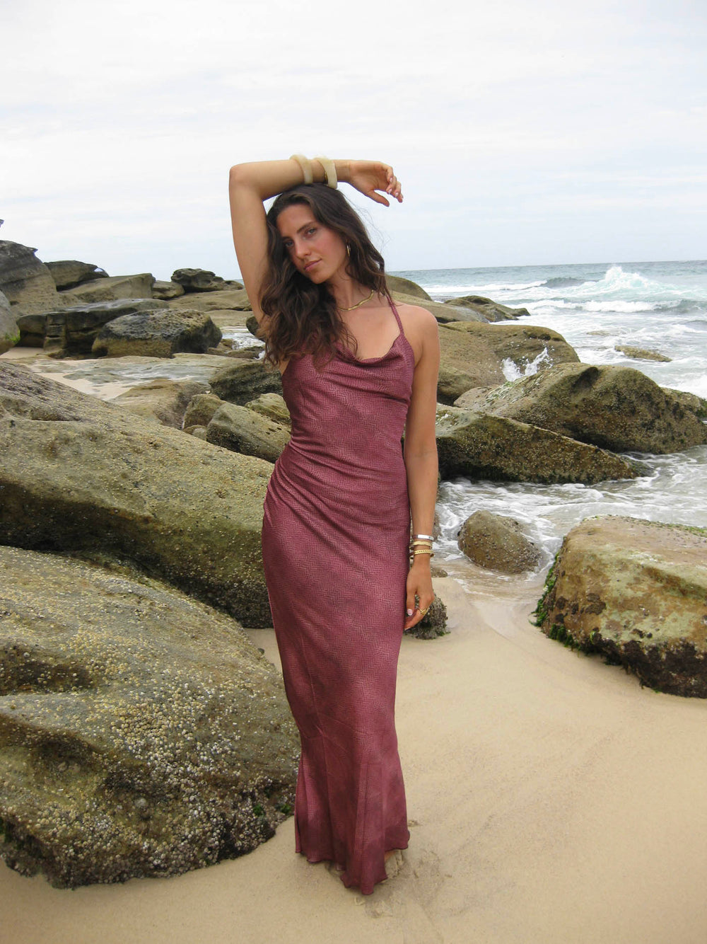 Kianna dress with pattern - Red