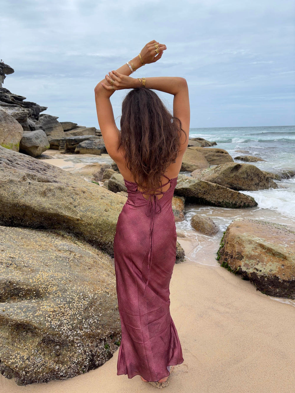 Kianna dress with pattern - Red