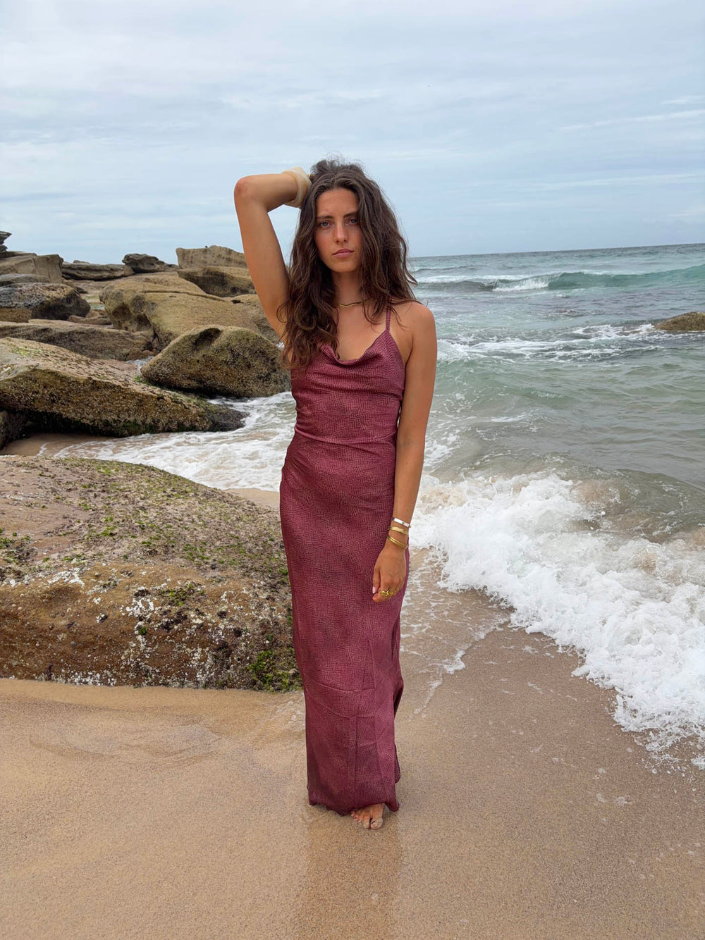 Kianna dress with pattern - Red