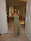 Lilje dress with pattern - Sage green