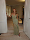Lilje dress with pattern - Sage green