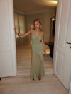 Lilje dress with pattern - Sage green
