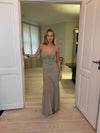 Lilje dress with pattern - Sage green