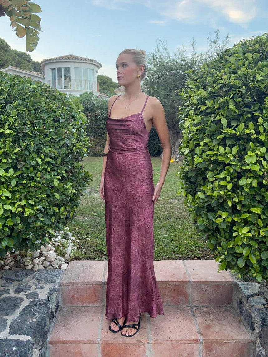 Kianna dress with pattern - Red