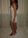 Shena dress with sequins - White