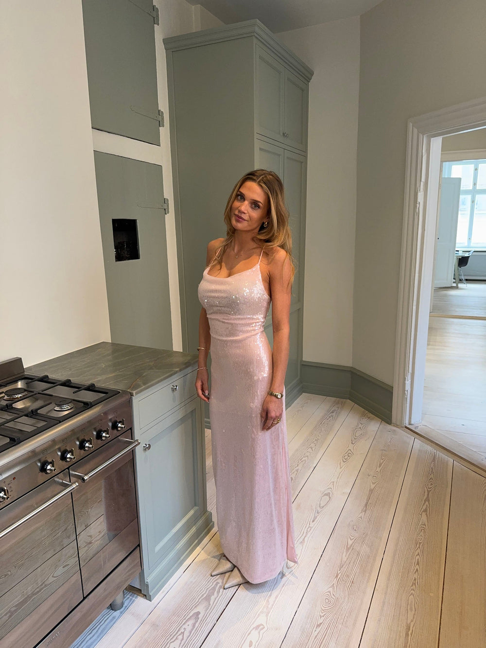 Jullie dress with sequins - Pink