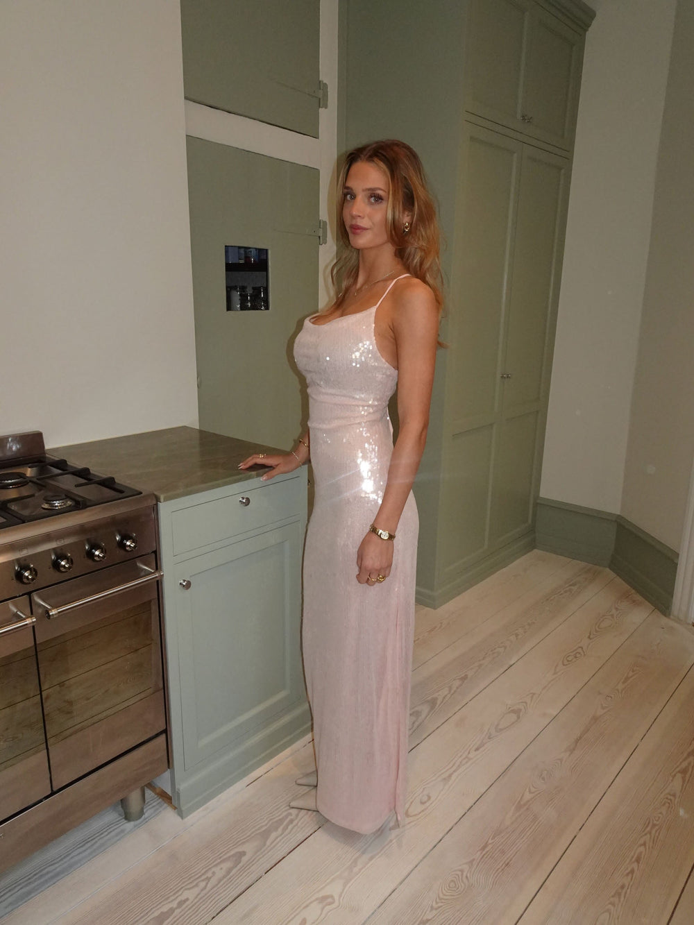 Jullie dress with sequins - Pink