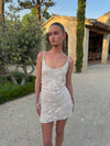 Brutona dress with sequins - Beige