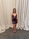 Janaka dress with sequins - Burgundy