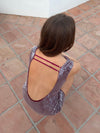 Gabriella dress with sequins - Purple