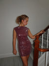 Gabriella dress with sequins - Purple