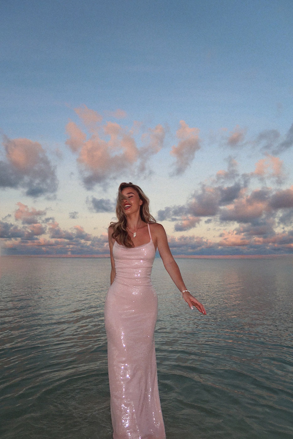 Jullie dress with sequins - Pink