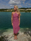 Melisanna dress with polka dots – Magenta/light pink
