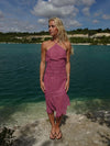 Melisanna dress with polka dots – Magenta/light pink