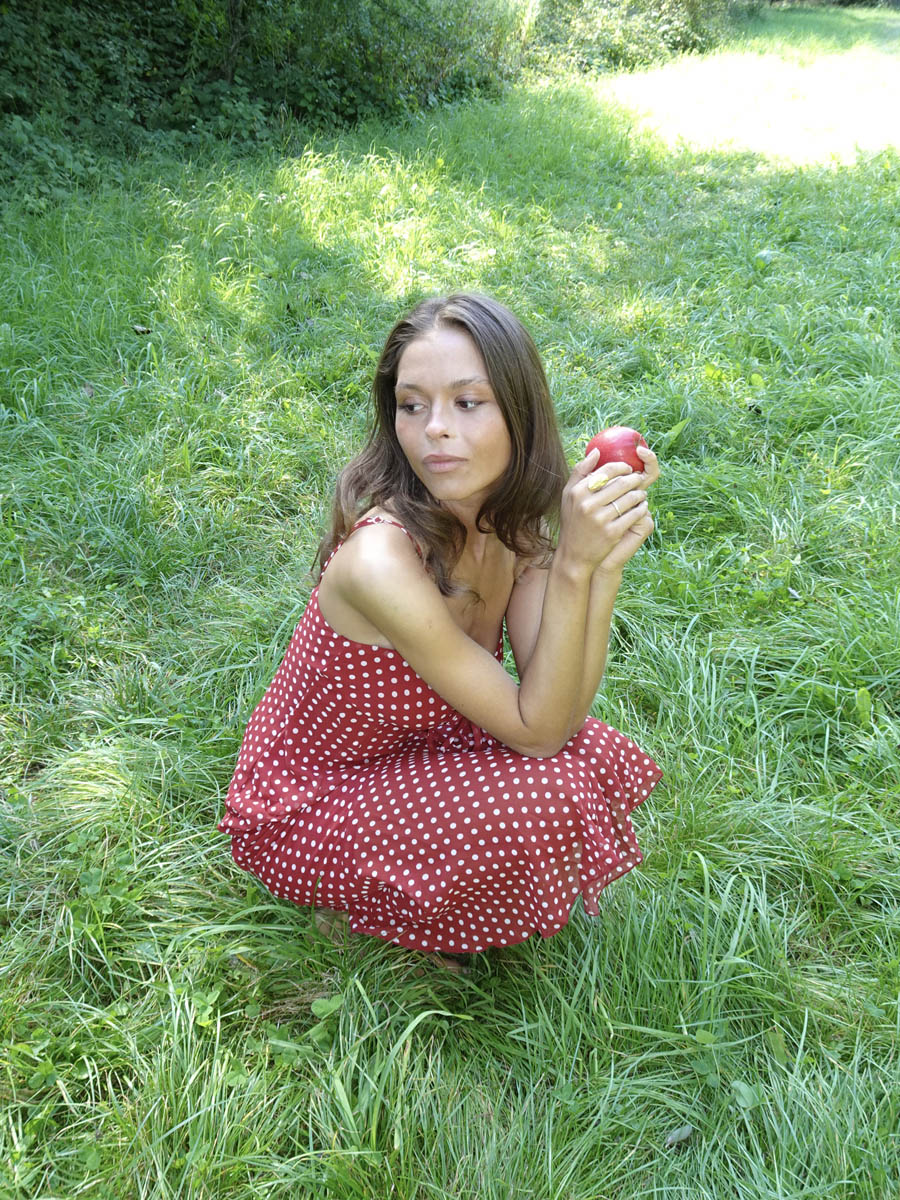 Elora dress with polka dots - Red