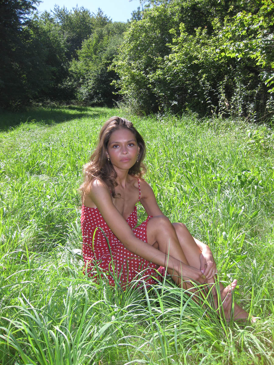 Elora dress with polka dots - Red